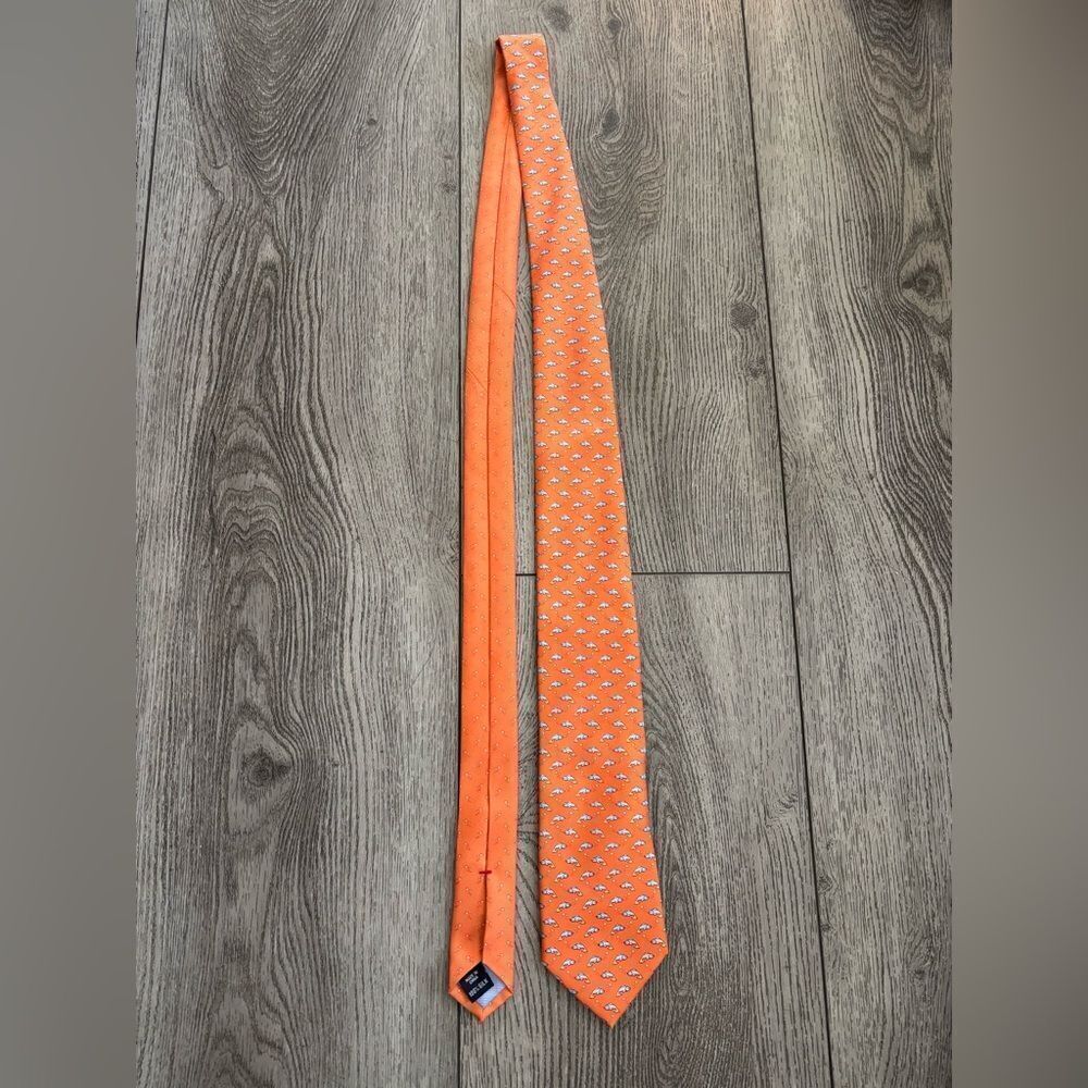 Tommy Hilfiger Orange Patterned Tie